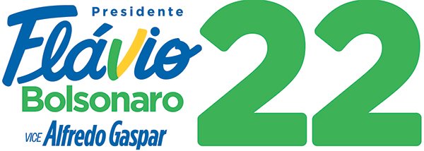 Flávio Bolsonaro 22 para presidente, vice Alfredo Gaspar
