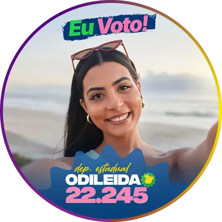 Exemplo de imagem de perfil com moldura da campanha Odileida 22.245